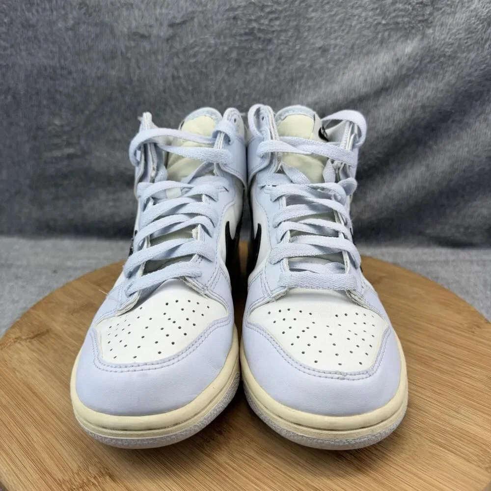 Nike Dunk High Shoes Girls Size 5.5Y White Black Leather Sneakers DB2179-110